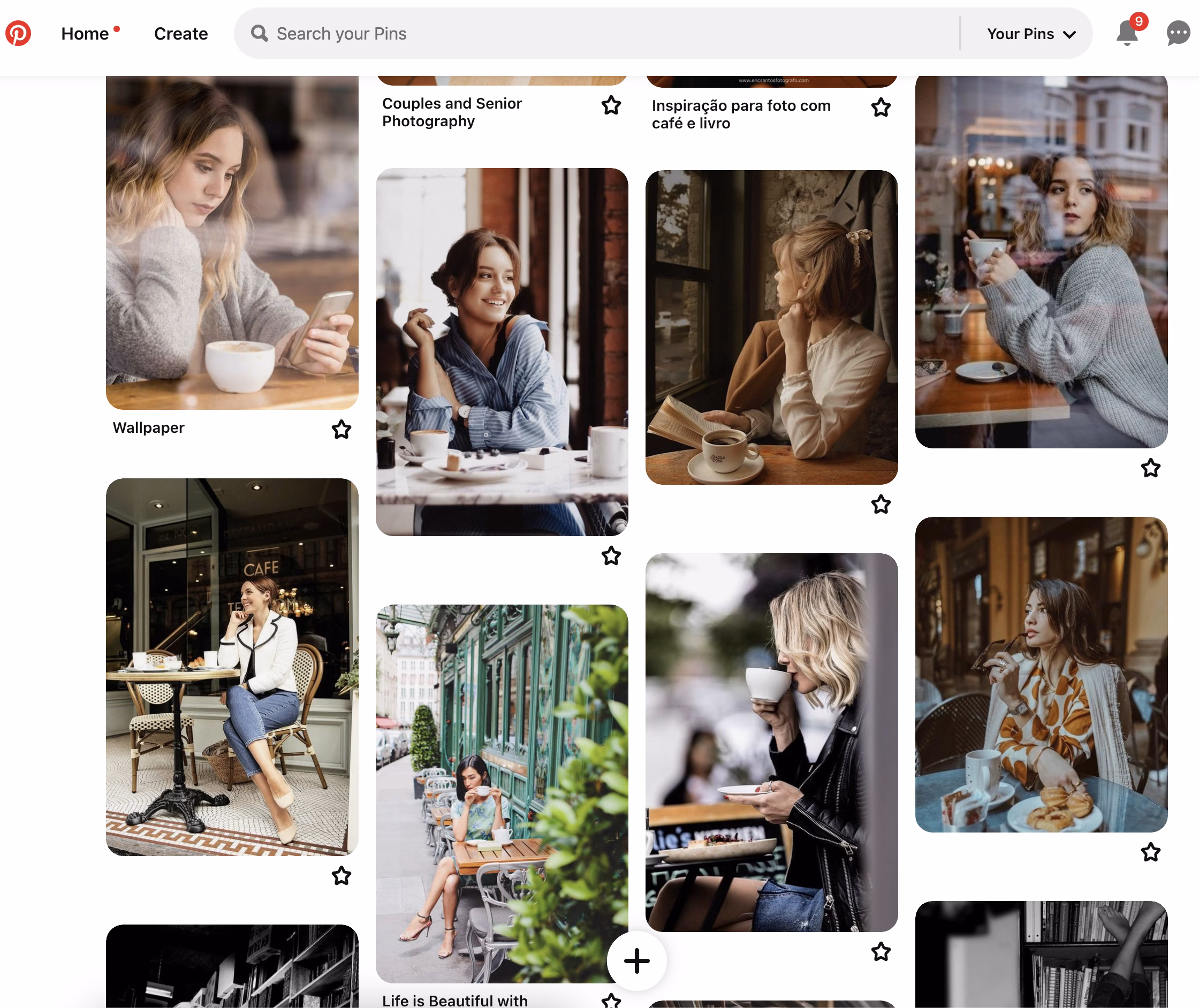 Kuvatõmmis Pinteresti tahvlist näidisfotodega, mille koostas portreefotograaf Mailis Vahenurm Kuvatõmmis Pinteresti tahvlist näidisfotodega, mille koostas portreefotograaf Mailis Vahenurm.